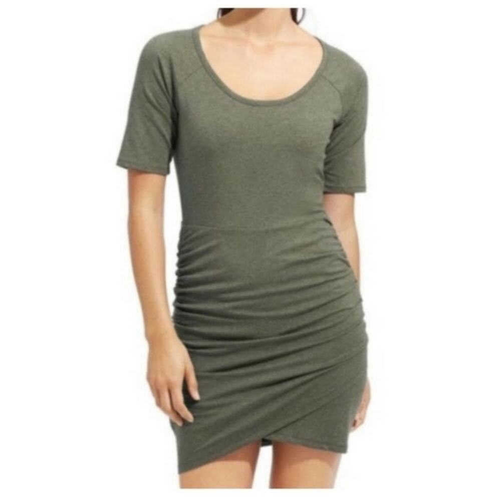 Athleta seeker tee dress olive green size small